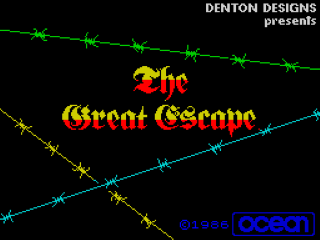 The Great Escape title screen for ZX Spectrum